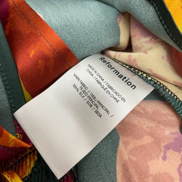 Reformation * Frankie Silk Dress * Daiquiri* Brand New π On Sale - Picture 6 of 8